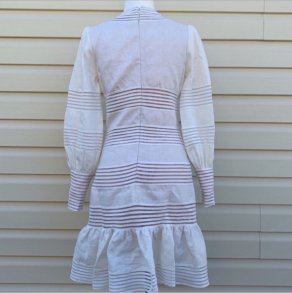 Zimmermann White Long Sleeve Dress - Picture 3 of 6